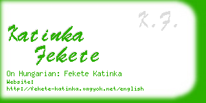 katinka fekete business card